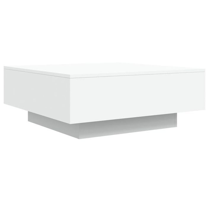 Table basse blanc 80x80x31 cm bois d'ingénierie - Photo n°1