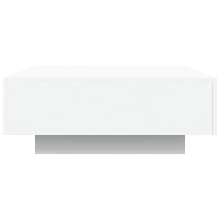 Table basse blanc 80x80x31 cm bois d'ingénierie - Photo n°6