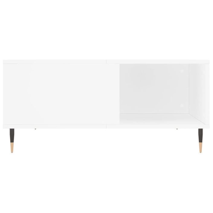Table basse blanc 80x80x36,5 cm bois d'ingénierie - Photo n°5