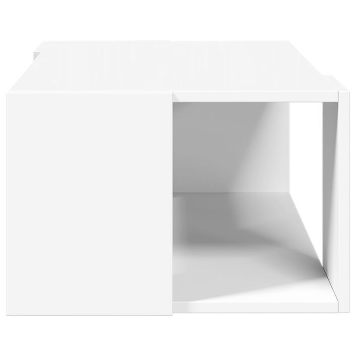 Table basse blanc 89,5x48x30 cm bois d’ingénierie - Photo n°5