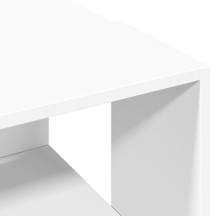 Table basse blanc 89,5x48x30 cm bois d’ingénierie - Photo n°7