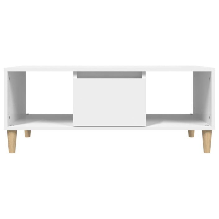 Table basse Blanc 90x50x36,5 cm Bois d'ingénierie - Photo n°7