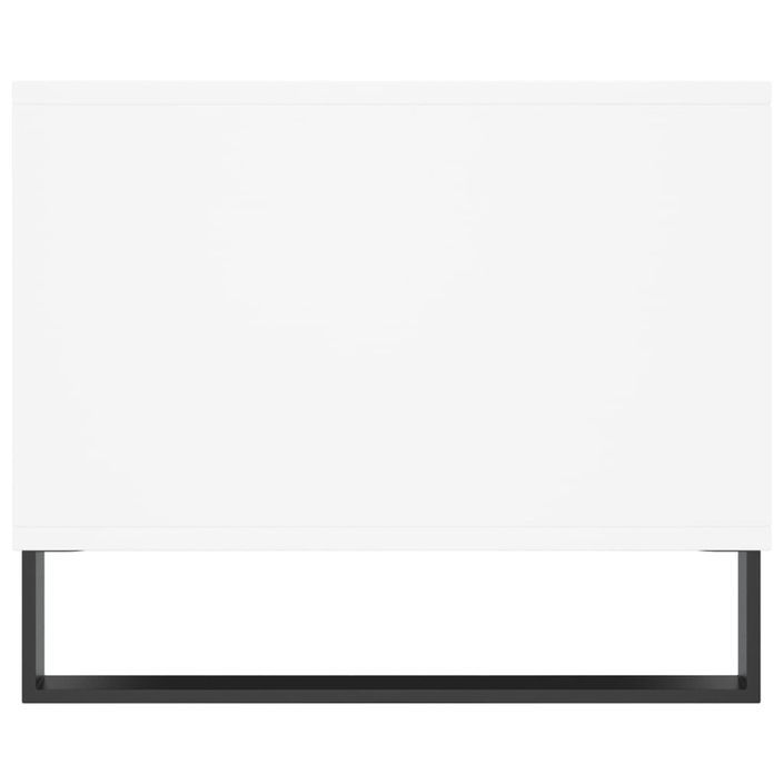 Table basse blanc 90x50x40 cm bois d'ingénierie - Photo n°7