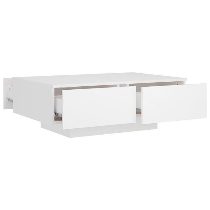 Table basse blanche 90x60x31 cm Leva - Photo n°6