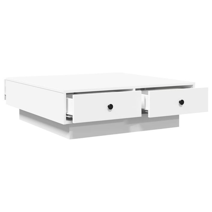 Table basse Blanc 90x90x28 cm - Photo n°7