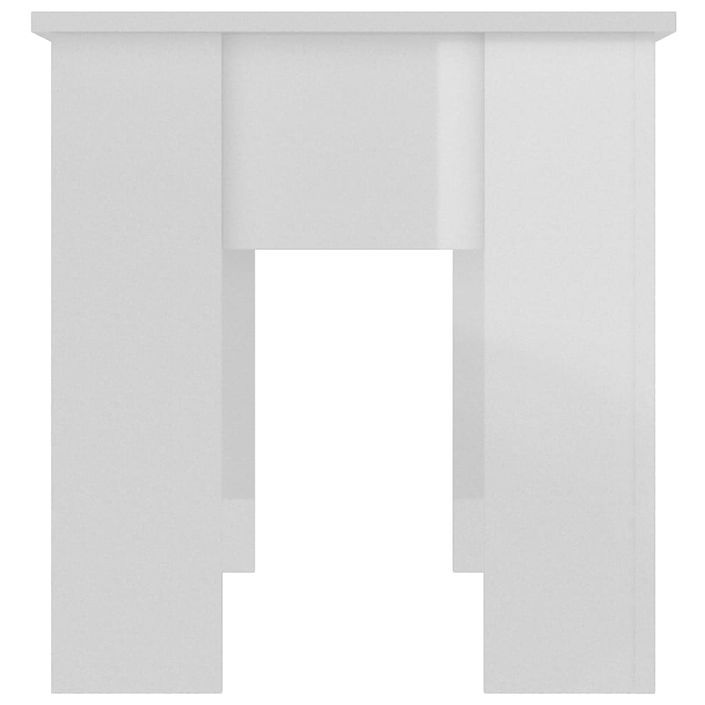 Table basse Blanc brillant 101x49x52 cm Bois d'ingénierie - Photo n°5
