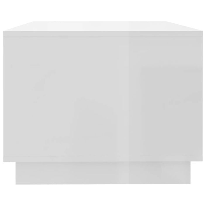 Table basse Blanc brillant 102x55x43 cm - Photo n°4