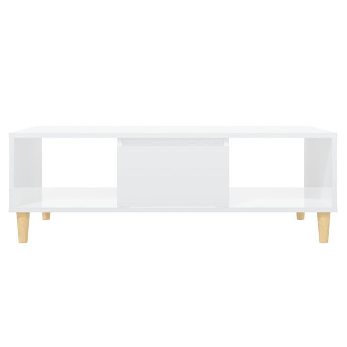 Table basse Blanc brillant 103,5x60x35 cm 2 - Photo n°5