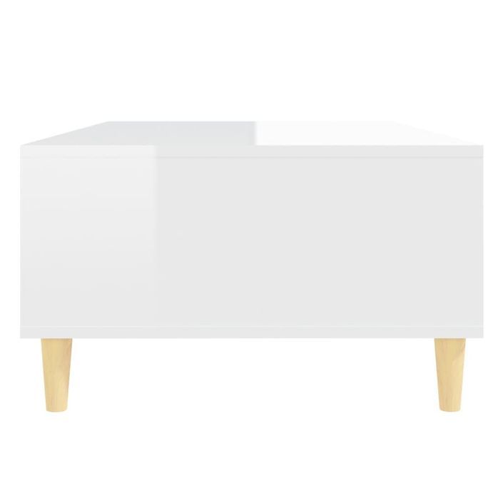 Table basse Blanc brillant 103,5x60x35 cm 2 - Photo n°6