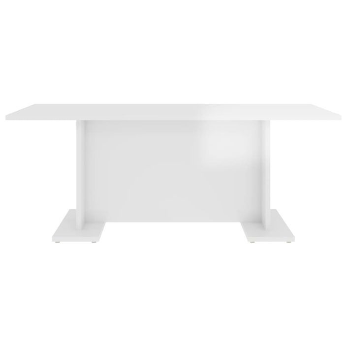 Table basse Blanc brillant 103,5x60x40 cm - Photo n°4