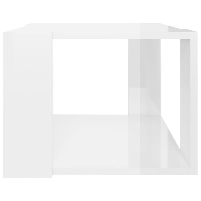 Table basse Blanc brillant 40x40x30 cm - Photo n°4