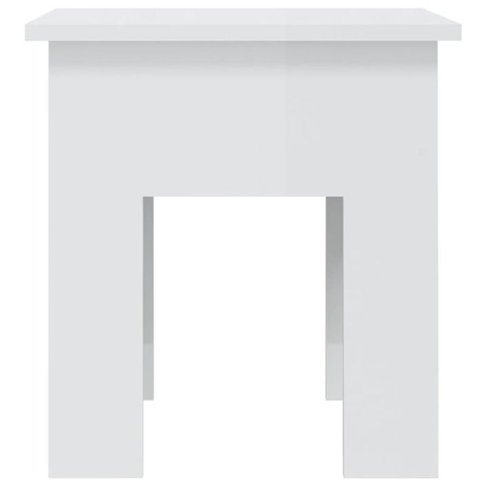 Table basse Blanc brillant 40x40x42 cm - Photo n°5