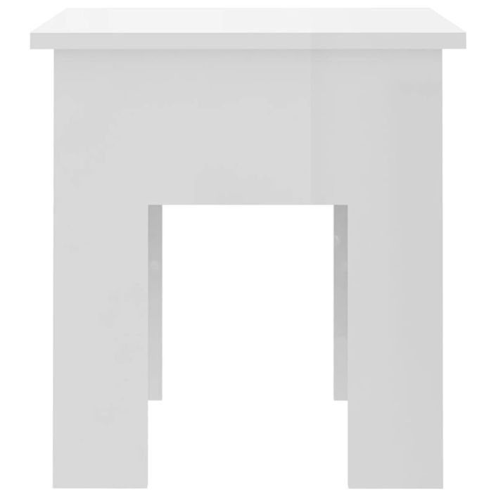 Table basse Blanc brillant 40x40x42 cm - Photo n°6