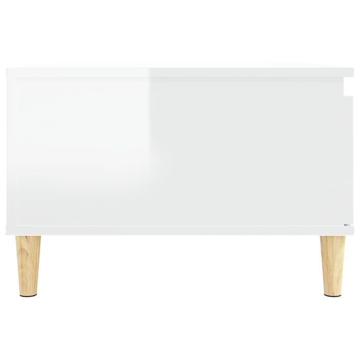 Table basse blanc brillant 55x55x36,5 cm bois d'ingénierie - Photo n°8