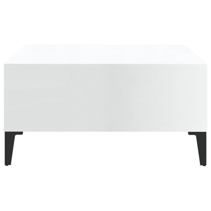 Table basse Blanc brillant 60x60x30 cm 2 - Photo n°5