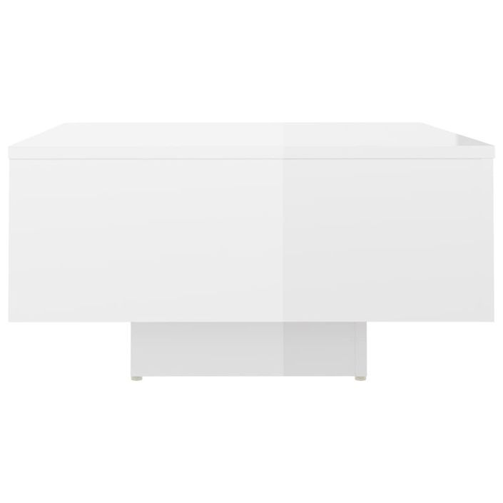 Table basse Blanc brillant 60x60x31,5 cm - Photo n°4
