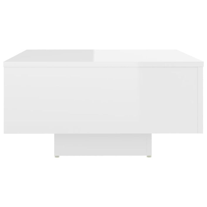 Table basse Blanc brillant 60x60x31,5 cm - Photo n°5