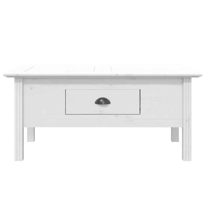 Table basse BODO blanc 100x55x45 cm bois de pin massif - Photo n°3