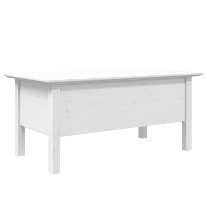 Table basse BODO blanc 100x55x45 cm bois de pin massif - Photo n°6