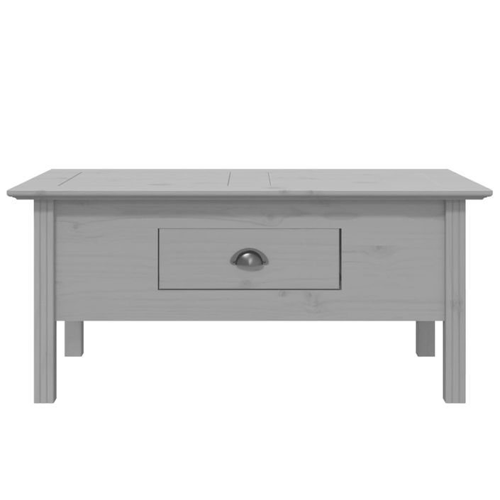 Table basse BODO gris 100x55x45 cm bois de pin massif - Photo n°3