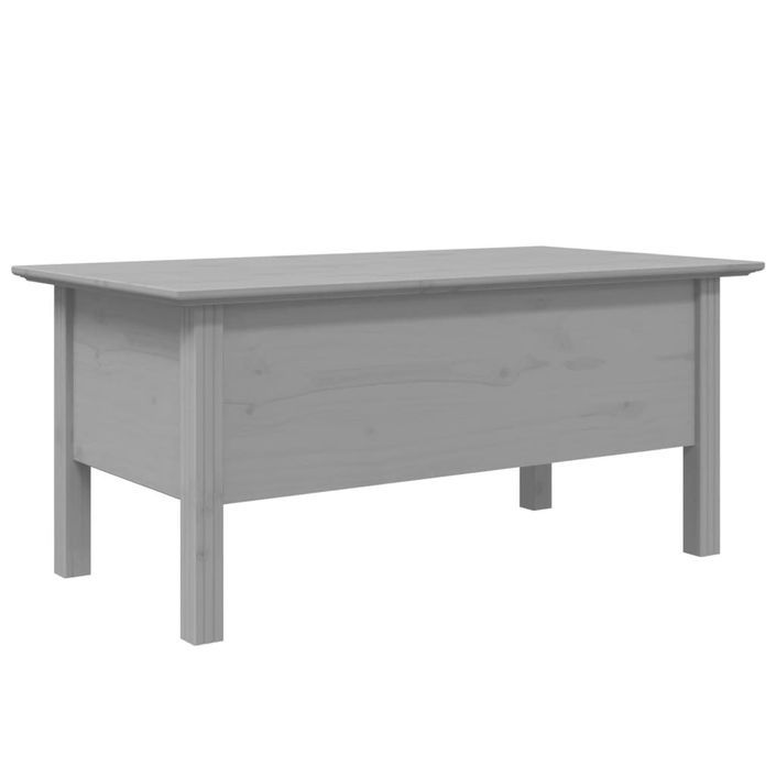 Table basse BODO gris 100x55x45 cm bois de pin massif - Photo n°6