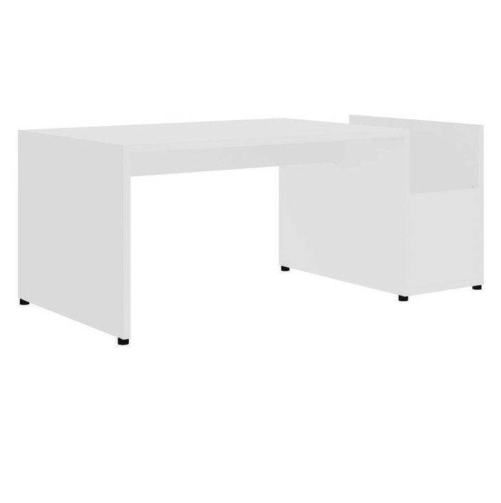 Table basse bois blanc Tessia 90 cm - Photo n°1