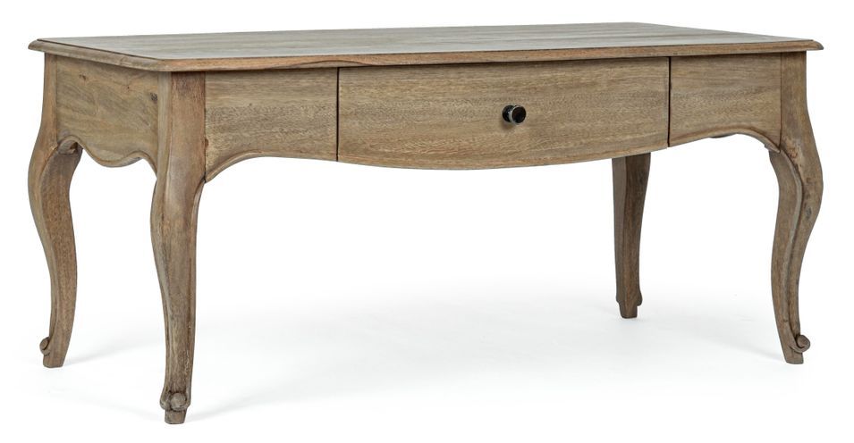 Table basse bois de manguier massif finition naturelle Domika 110 cm - Photo n°2