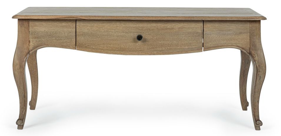 Table basse bois de manguier massif finition naturelle Domika 110 cm - Photo n°1