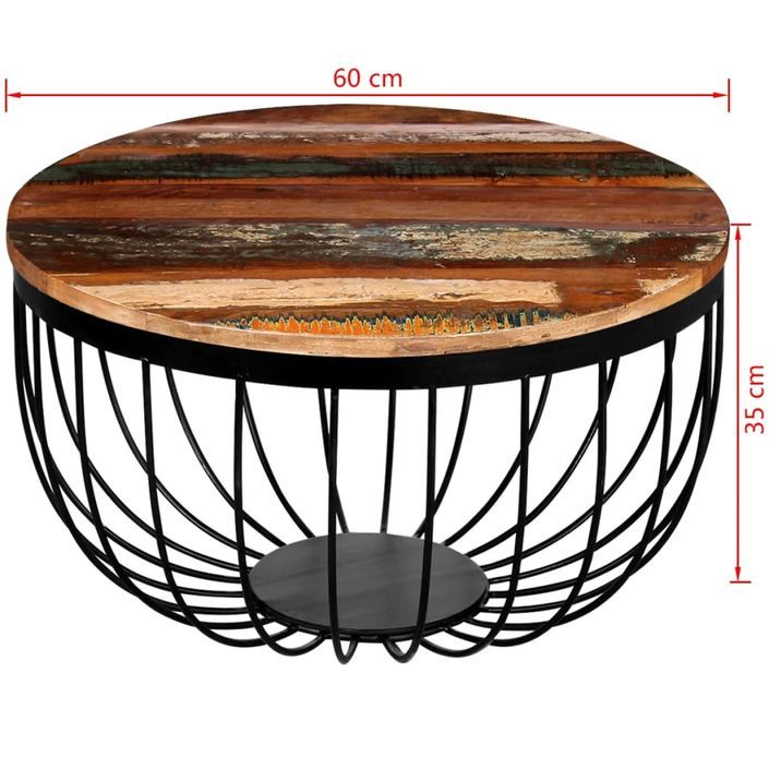 Table basse Bois de récupération massif - Photo n°8