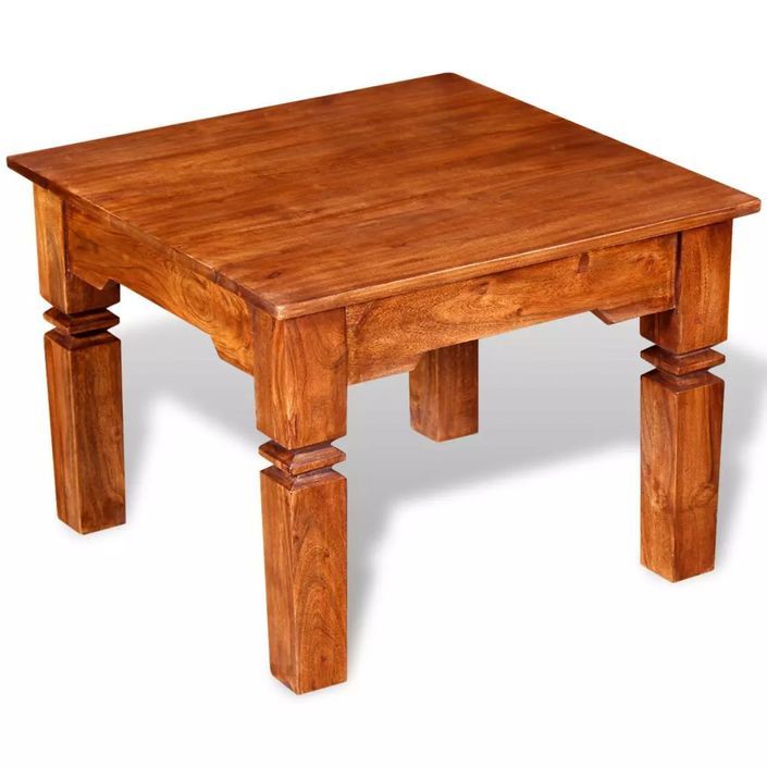 Table basse Bois massif 60 x 60 x 45 cm - Photo n°1