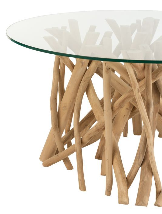 Table basse branches teck naturel Charles D 63 cm - Photo n°2