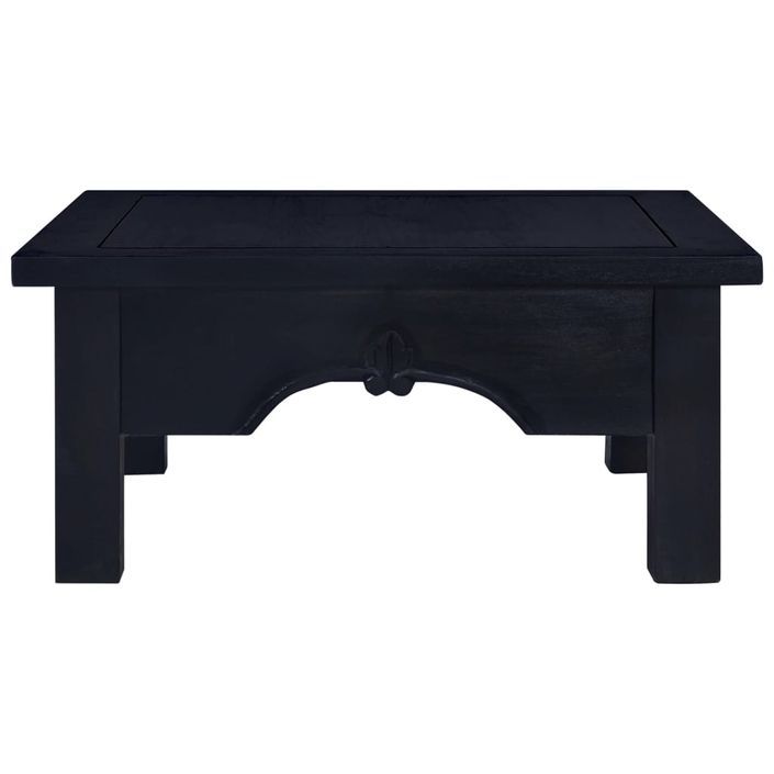 Table basse Café noir clair 68x68x30 cm Bois d'acajou massif - Photo n°5