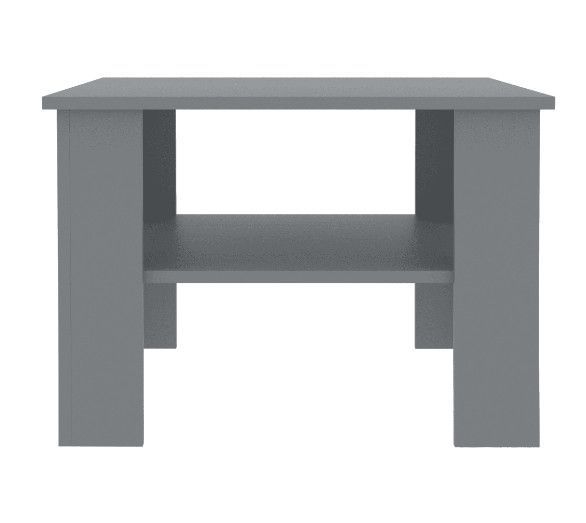 Table basse carrée 1 étagère bois gris Modra - Photo n°4