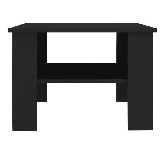 Table basse carrée 1 étagère bois noir Modra - Photo n°4
