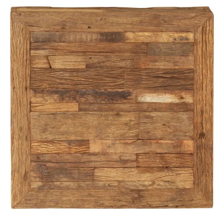 Table basse carrée bois de traverses clair Mousty 70 cm - Photo n°3