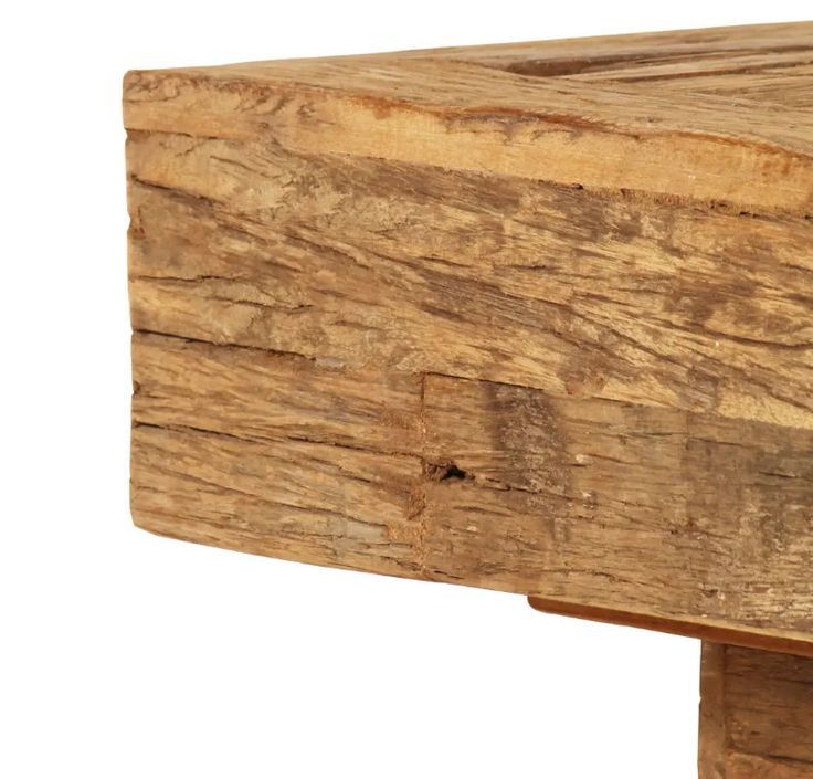 Table basse carrée bois de traverses clair Mousty 70 cm - Photo n°4