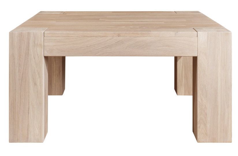 Table basse carrée en bois de chêne blanchi Nordo 90 cm - Photo n°3