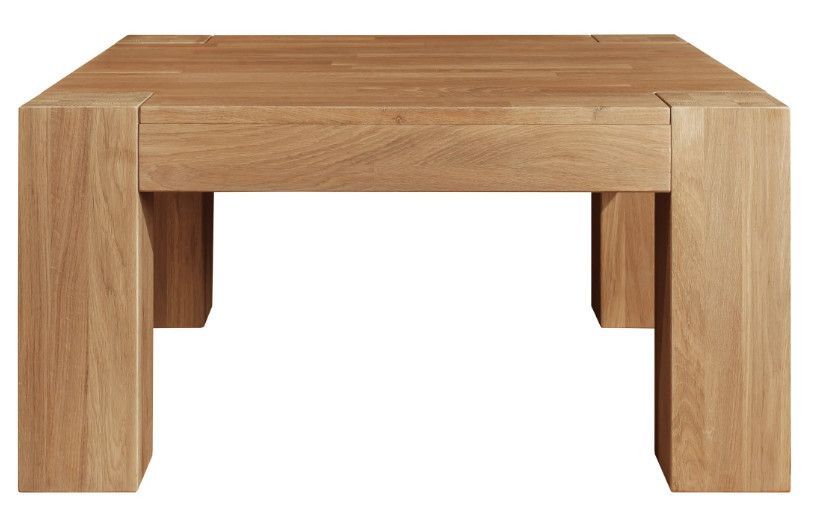 Table basse carrée en bois de chêne naturel Nordo 90 cm - Photo n°2