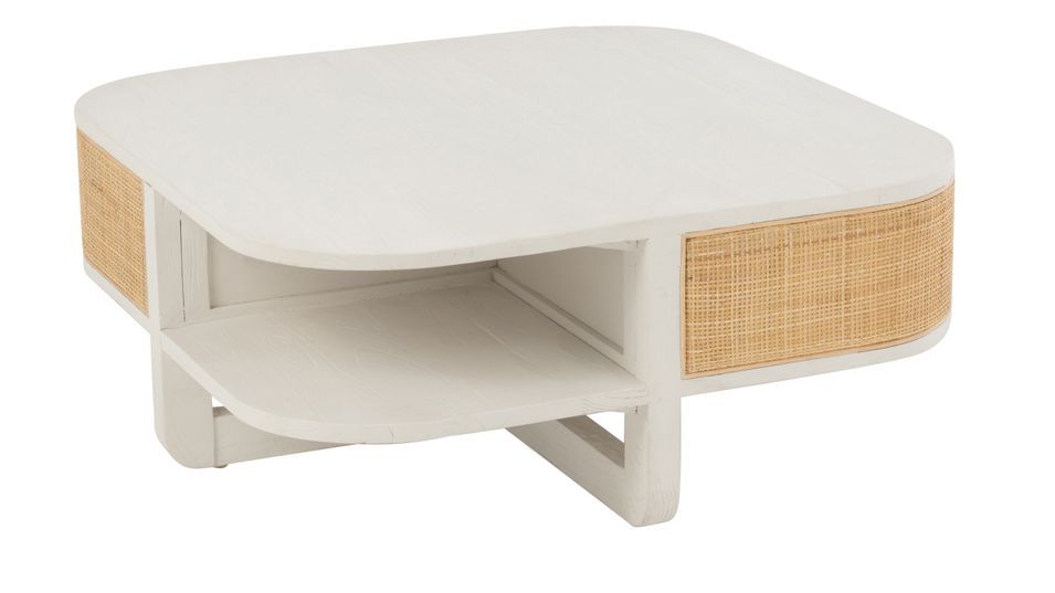 Table basse carrée exotique bois Sally L 84.5 cm - Photo n°1