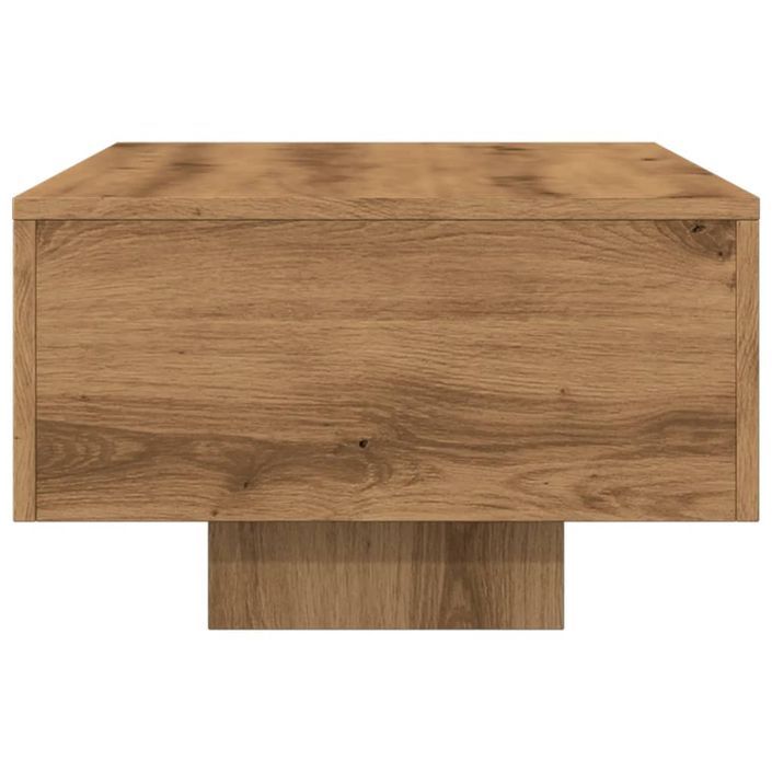 Table basse chêne artisanal 100x49,5x31 cm bois d'ingénierie - Photo n°6