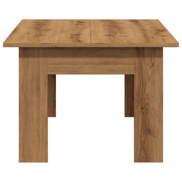 Table basse chêne artisanal 100x60x42 cm bois d'ingénierie - Photo n°5