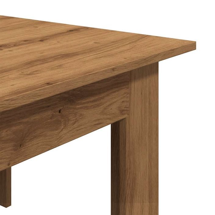 Table basse chêne artisanal 100x60x42 cm bois d'ingénierie - Photo n°7