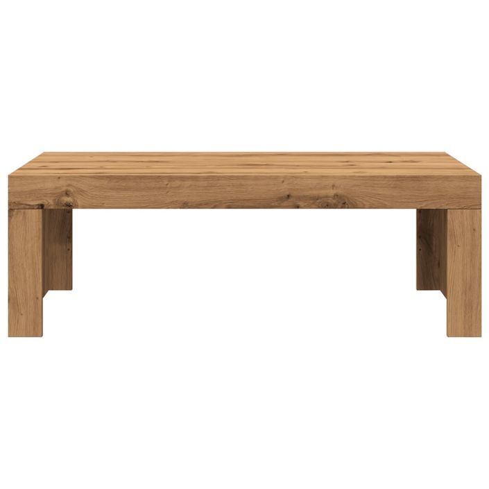 Table basse chêne artisanal 102x50x35 cm bois d'ingénierie - Photo n°4