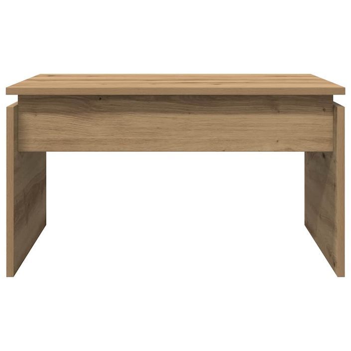 Table basse chêne artisanal 68x50x38 cm bois d'ingénierie - Photo n°4