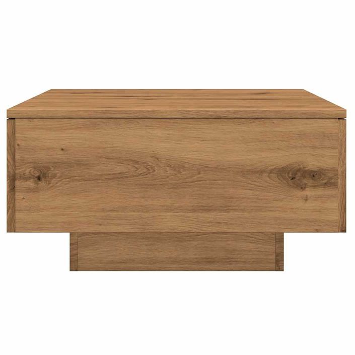 Table basse chêne artisanal 90x60x31 cm bois d'ingénierie - Photo n°5