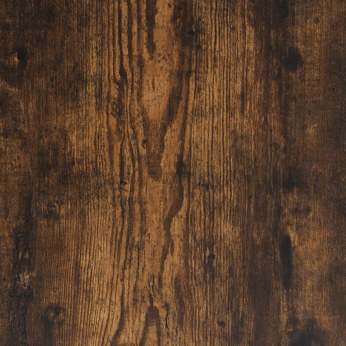 Table basse chêne fumé 100x50x35 cm bois d'ingénierie et métal - Photo n°10