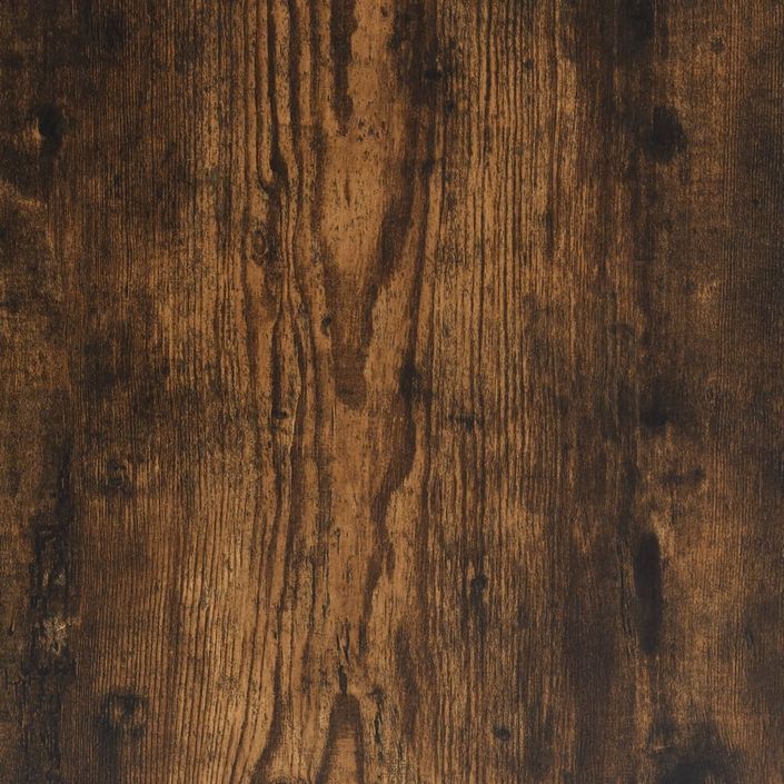 Table basse chêne fumé 100x50x45 cm bois d'ingénierie et métal - Photo n°10