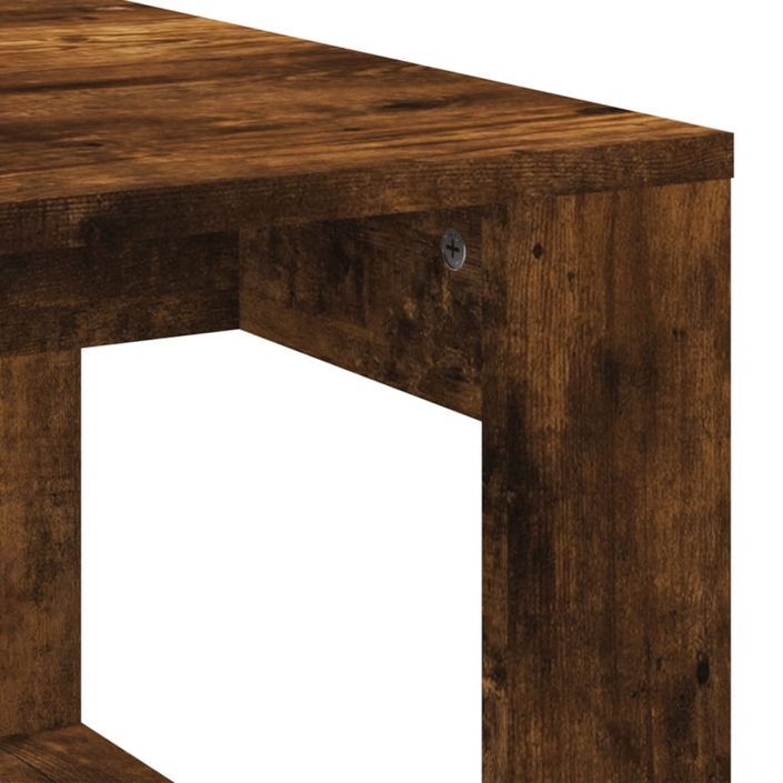 Table basse chêne fumé 102x50x35 cm bois d'ingénierie - Photo n°7
