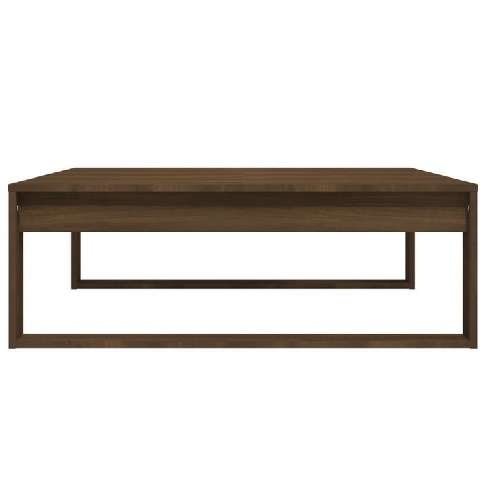 Table basse Chêne marron 100x100x35 cm Bois d'ingénierie - Photo n°6