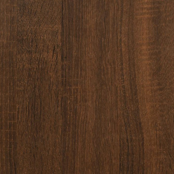 Table basse chêne marron 100x100x40 cm bois d'ingénierie - Photo n°8